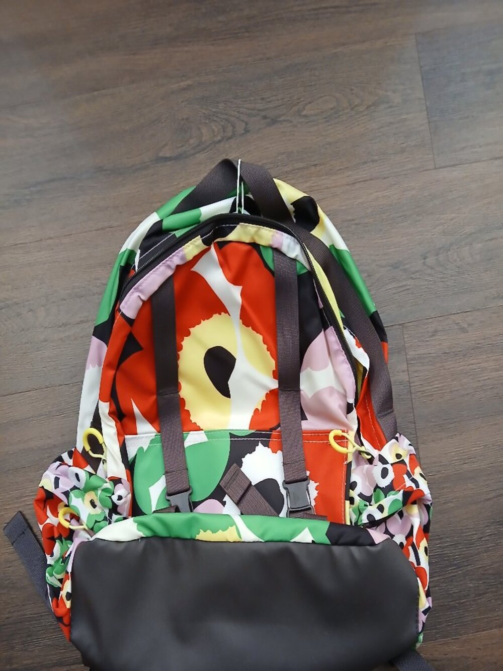 adidas Marimekko Floral Print Backpack in Green, Pink, Red, Black, Cream NWT